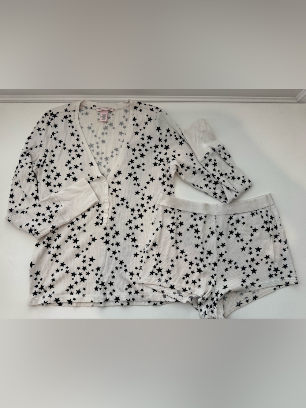Victoria’s Secret Star Thermal Pajama Lounge Set Size Small